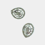 Silver Elegant Drop Shape Zircons Studs Earring