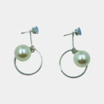 Embellished CZ Pearl Drop Dangler Earrings