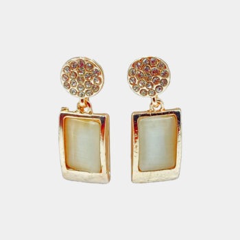 Elegant Rhinestone Geometric Crystal Drop Earring Women & Girls