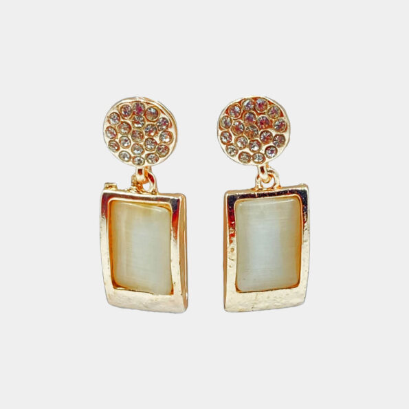 Elegant Rhinestone Geometric Crystal Drop Earring Women & Girls