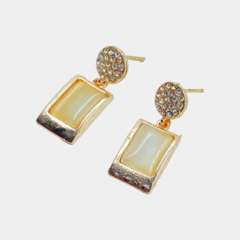 Elegant Rhinestone Geometric Crystal Drop Earring Women & Girls