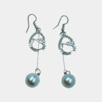 Tassel Pearl Drop Rhinestone Earrings