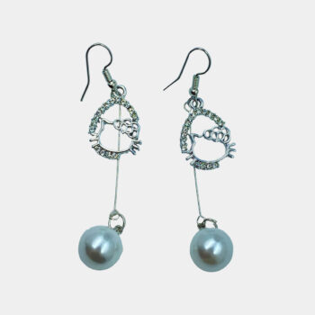 Tassel Pearl Drop Rhinestone Earrings