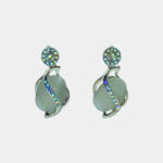 Silver Plated Pearl Dangling Hoop Earring