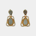 Korean Glorious Gold Plated CZ Dangler Drop Earring for Women