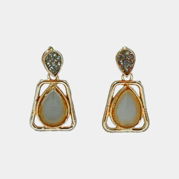 Korean Glorious Gold Plated CZ Dangler Drop Earring for Women
