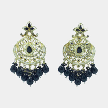 MilePearl Kundan Pearl Drop Earrings for Women & Girls