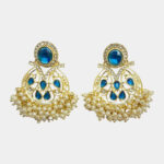 MilePearl Kundan Pearl Earrings for Women & Girls (ERKD00018WH)