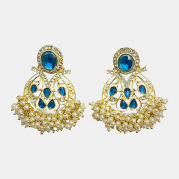 MilePearl Kundan Pearl Earrings for Women & Girls (ERKD00018WH)