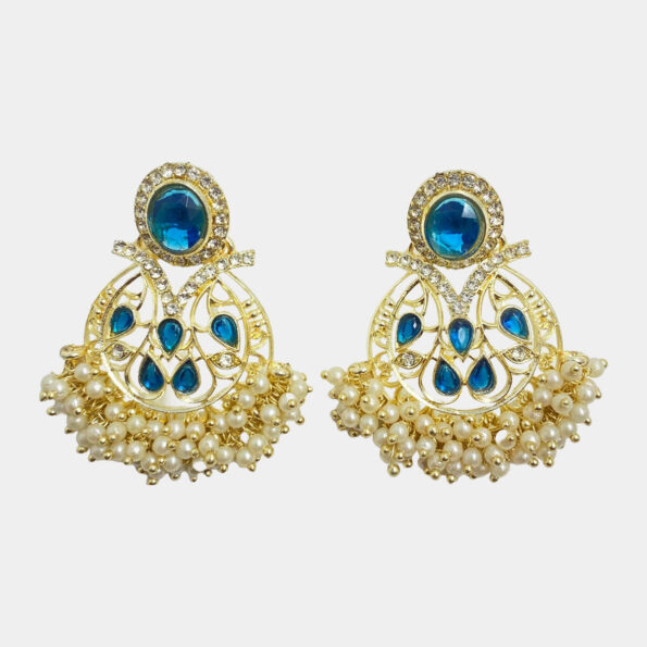 MilePearl Kundan Pearl Earrings for Women & Girls (ERKD00018WH)