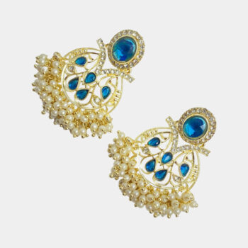 MilePearl Kundan Pearl Earrings for Women & Girls (ERKD00018WH)