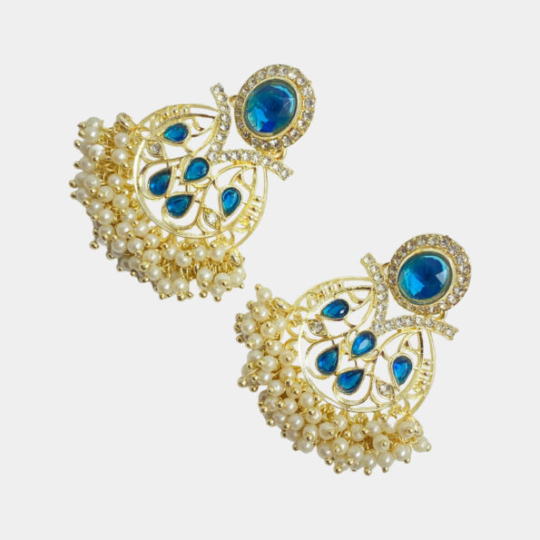 MilePearl Kundan Pearl Earrings for Women & Girls (ERKD00018WH)