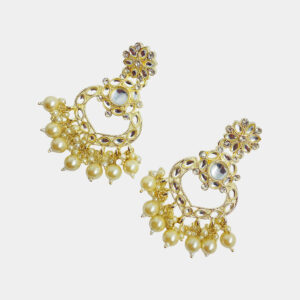 MilePearl Kundan Pearl Earrings for Women & Girls (ERKD00022WH) - MilePearl Jewellery MilePearl Kundan Pearl Earrings for Women & Girls (ERKD00022WH)