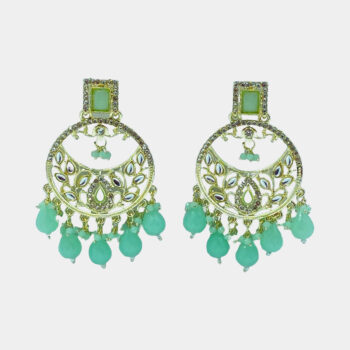 Crystal Alloy Tunnel Earrings