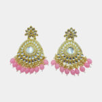 MilePearl Kundan Chaandbali Earrings for Women & Girls