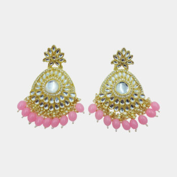 MilePearl Kundan Chaandbali Earrings for Women & Girls