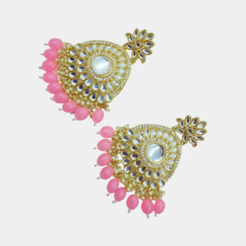 MilePearl Kundan Chaandbali Earrings for Women & Girls