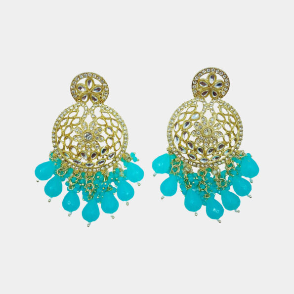 MilePearl Kundan Chaandbali Earrings for Women & Girls