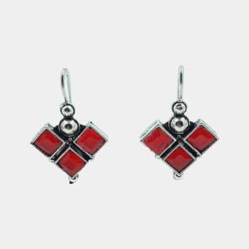 Oxidized Stone Hook Dangle Earrings for Women & Girls
