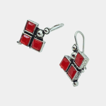 Antique Silver-Plated Ethnic Earrings