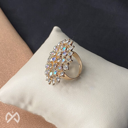 Gold Plated Cluster Ring for Women and Girls