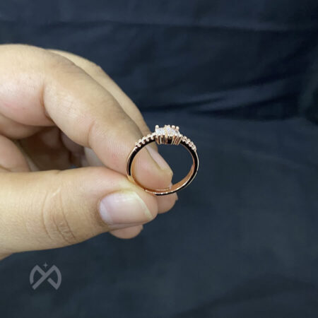 Rose Gold Plated Brass Statement Ring