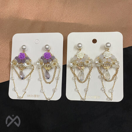 zerong crystal drop earrings and accessory combo 1